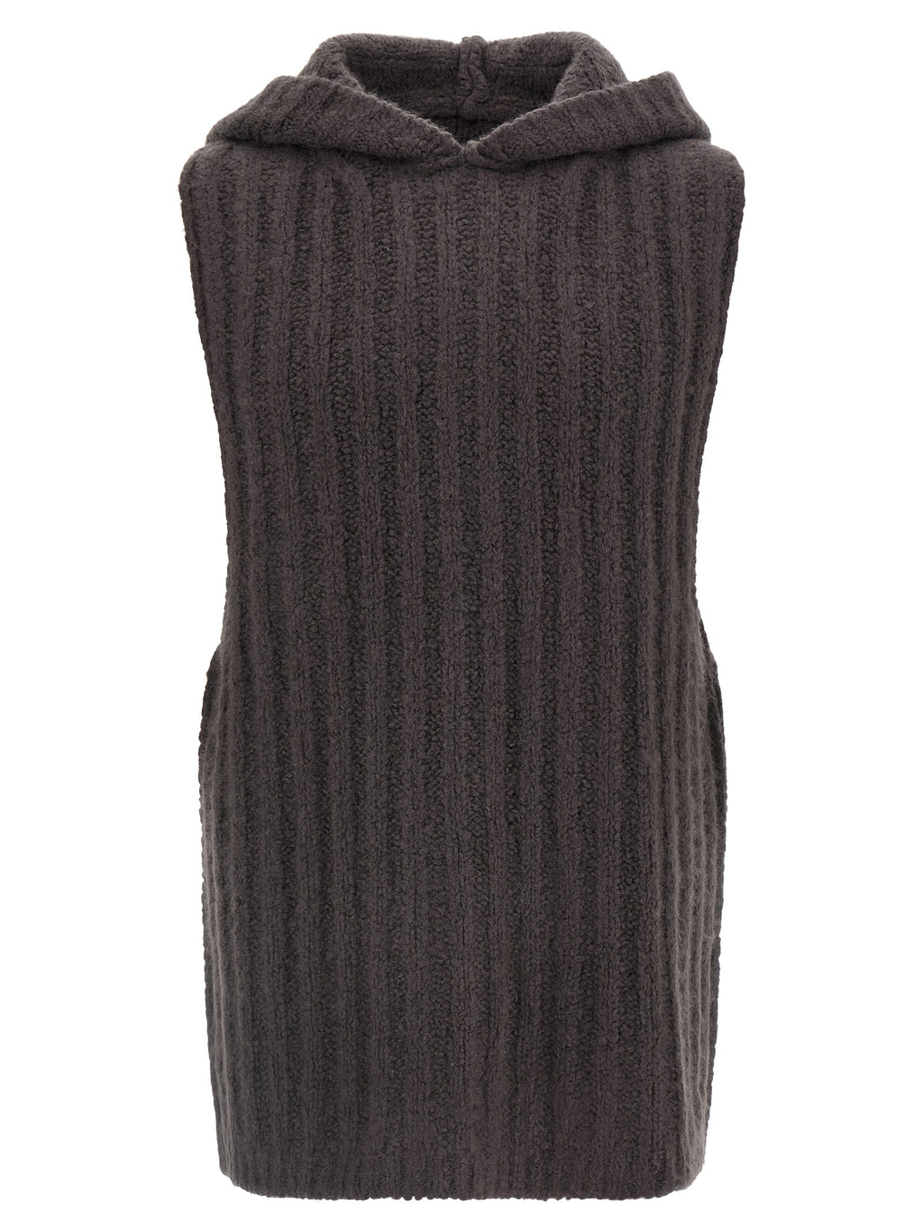 Gray Cashmere Sleeveles Sweater