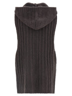Gray Cashmere Sleeveles Sweater