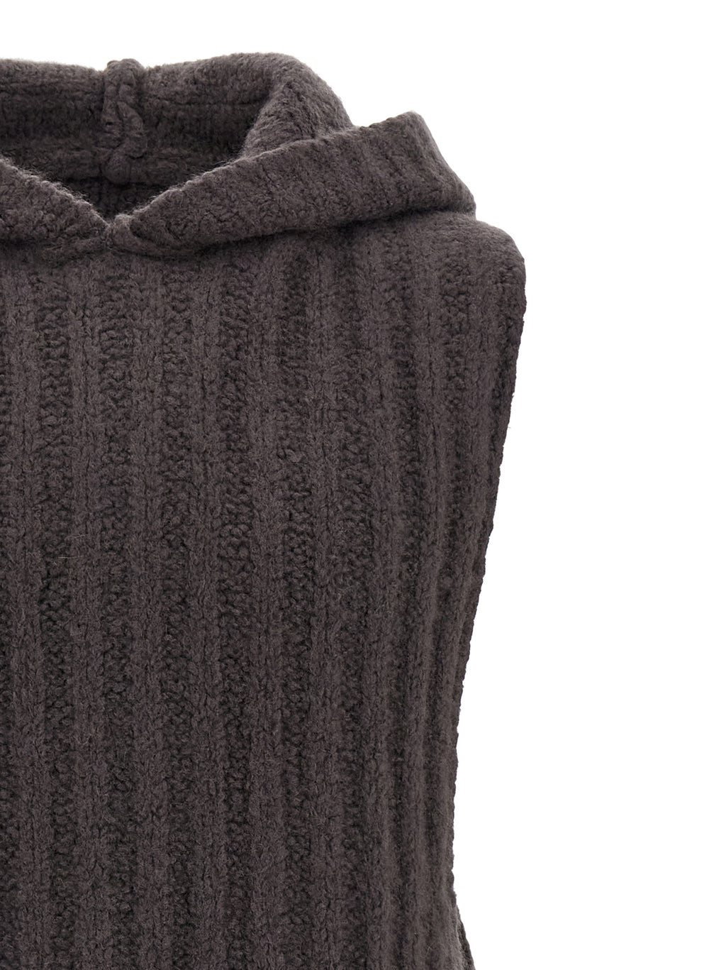 Gray Cashmere Sleeveles Sweater