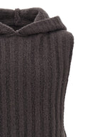 Gray Cashmere Sleeveles Sweater