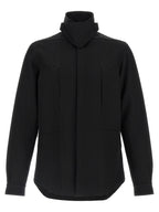 Black Cotton Full-Length Jacket