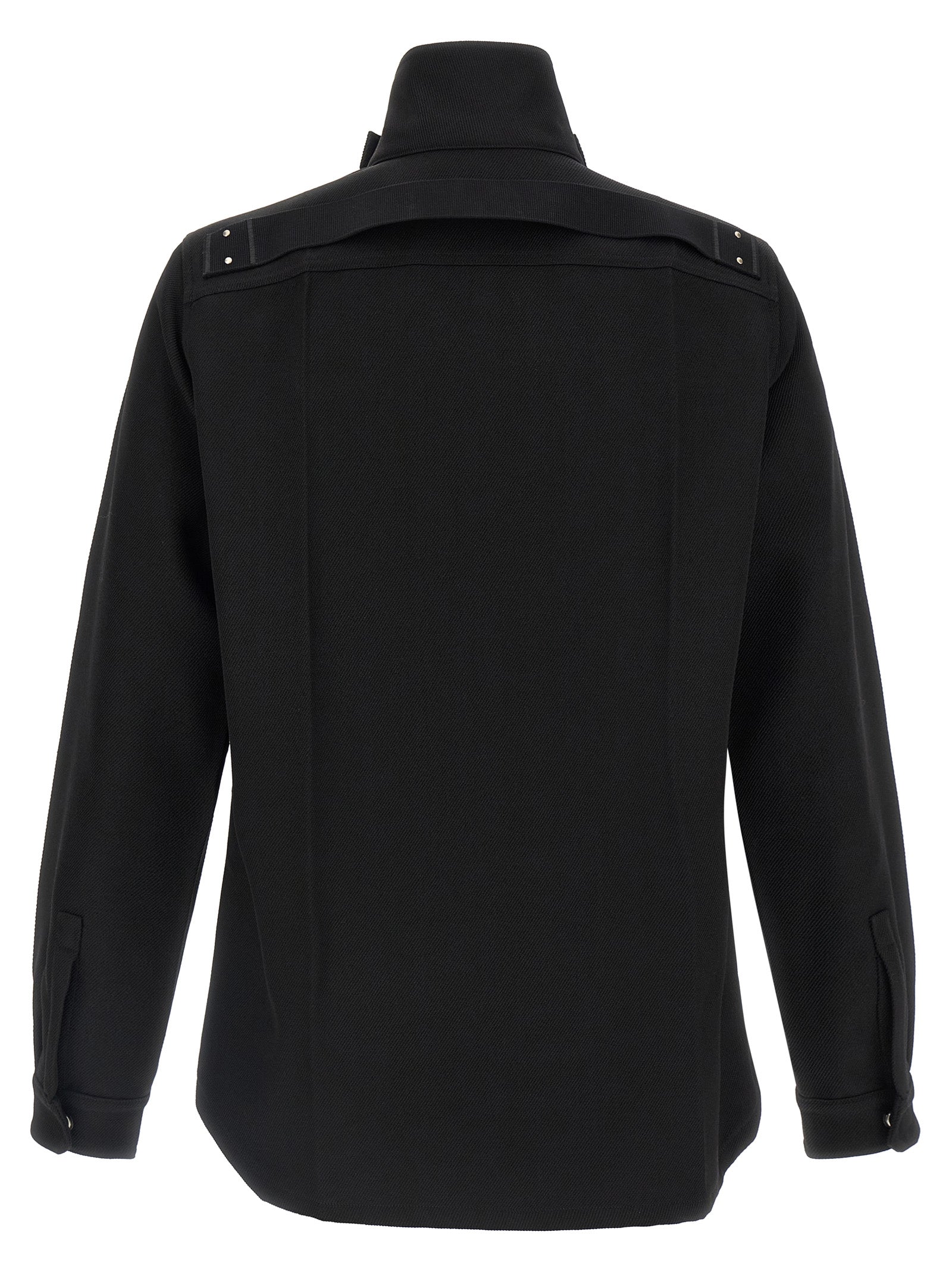 Black Cotton Full-Length Jacket