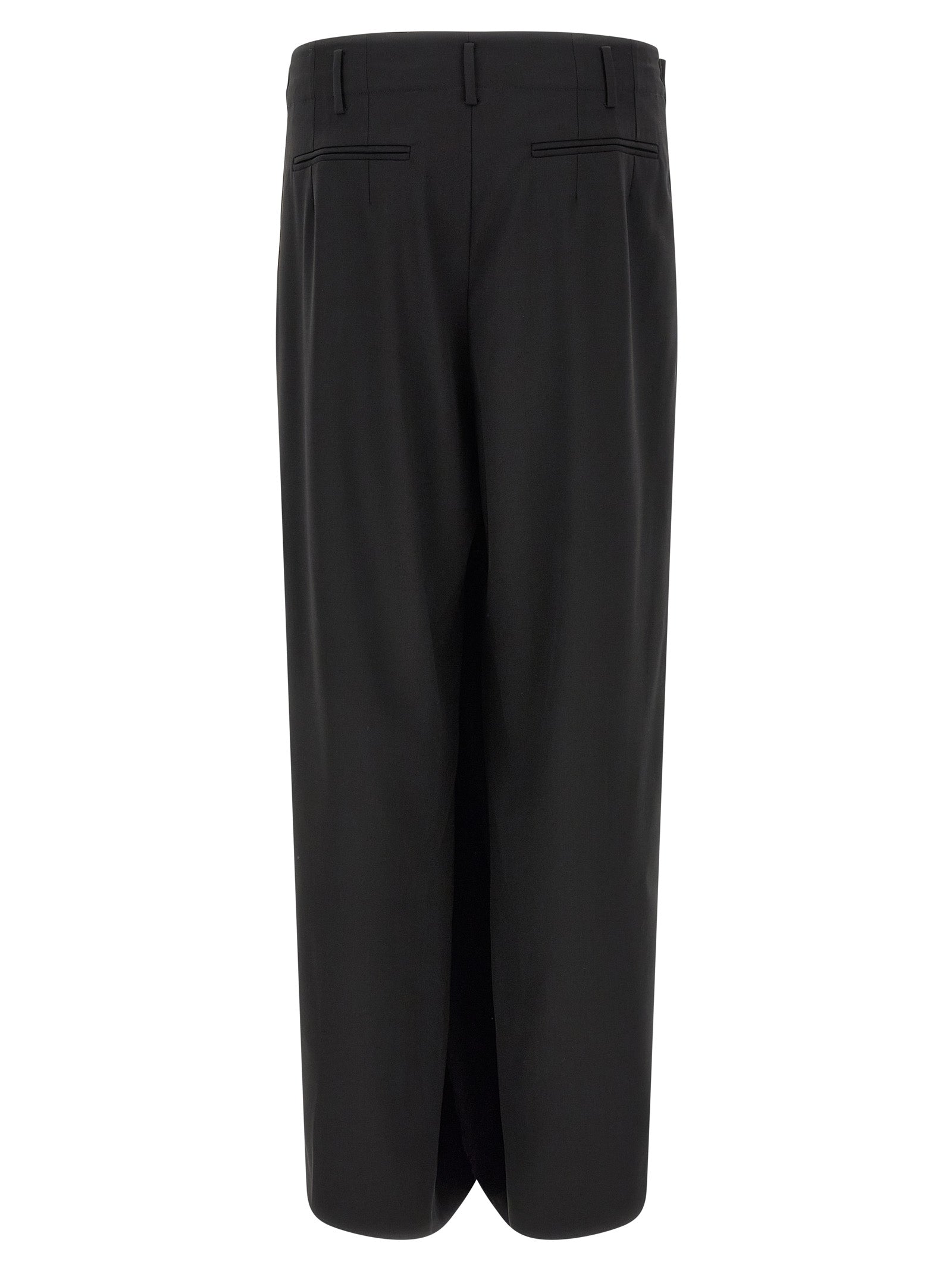 Black Virgin Wool Dress Pants