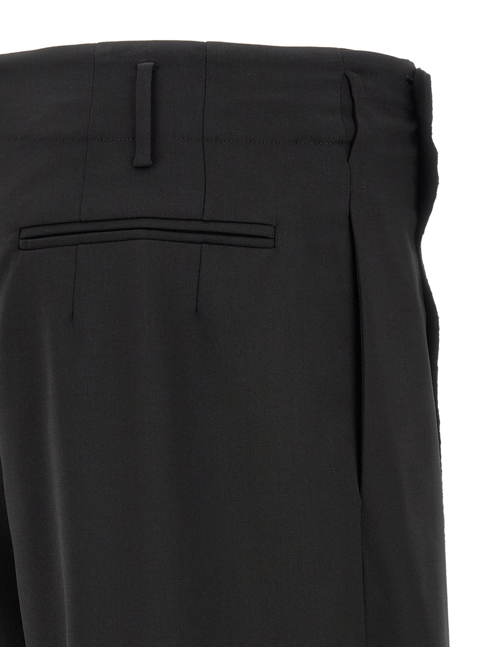 Black Virgin Wool Dress Pants