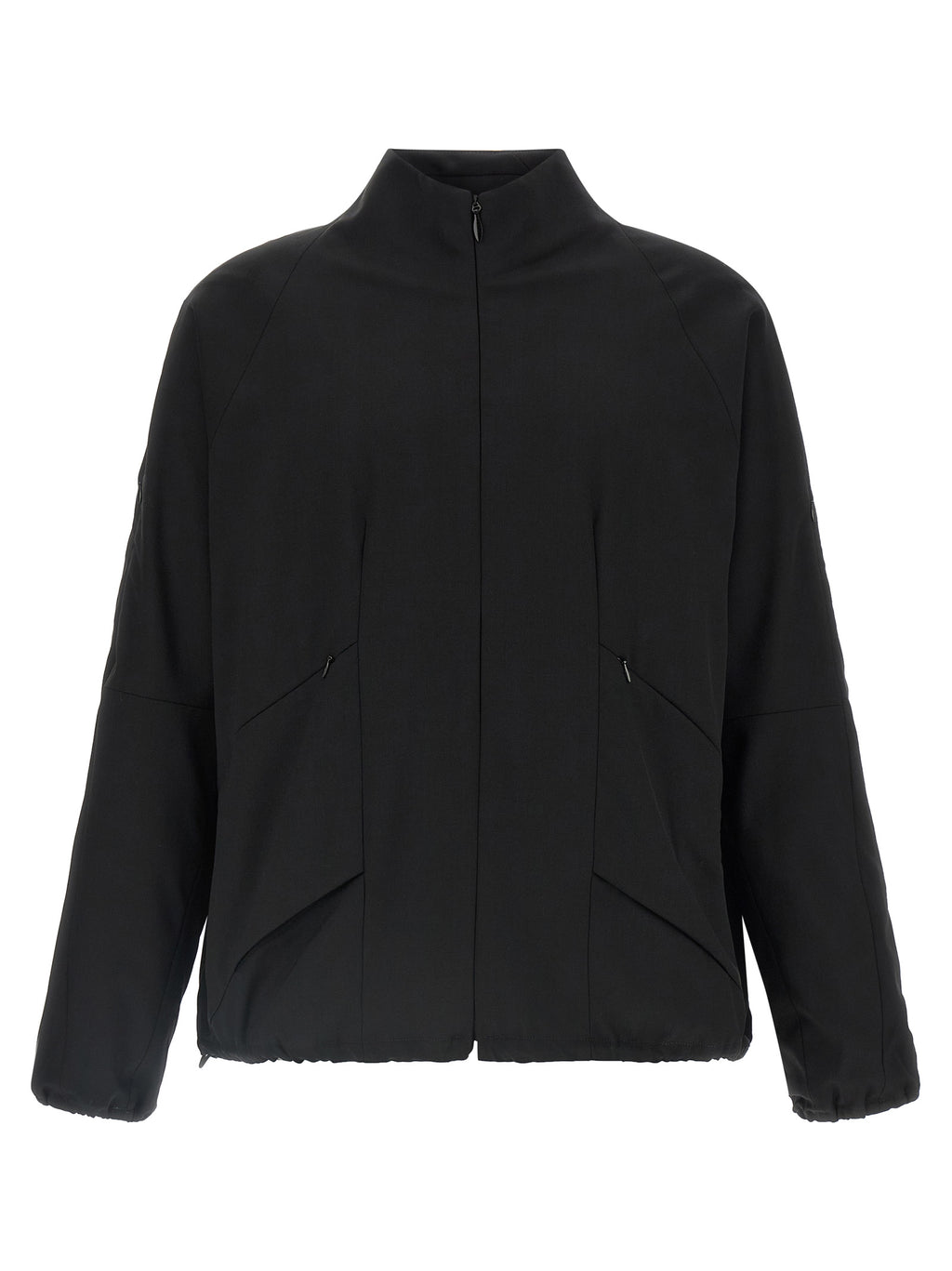Black Virgin Wool Full-Length Jacket