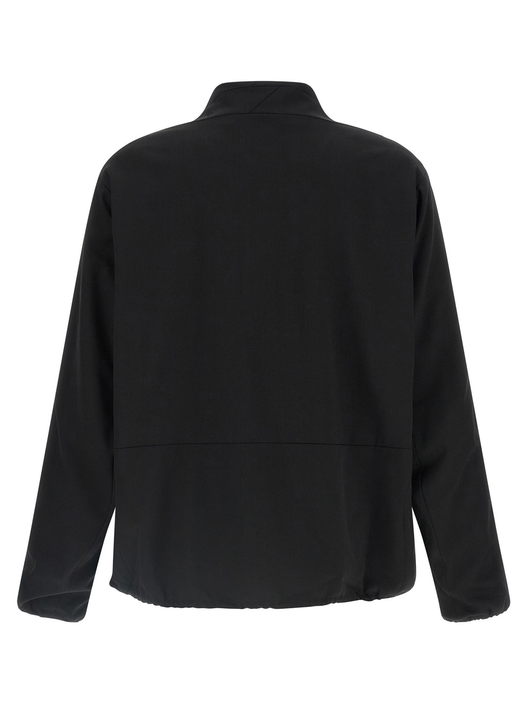 Black Virgin Wool Full-Length Jacket