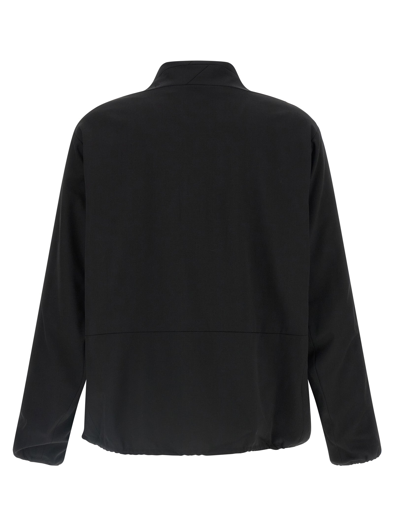 Black Virgin Wool Full-Length Jacket