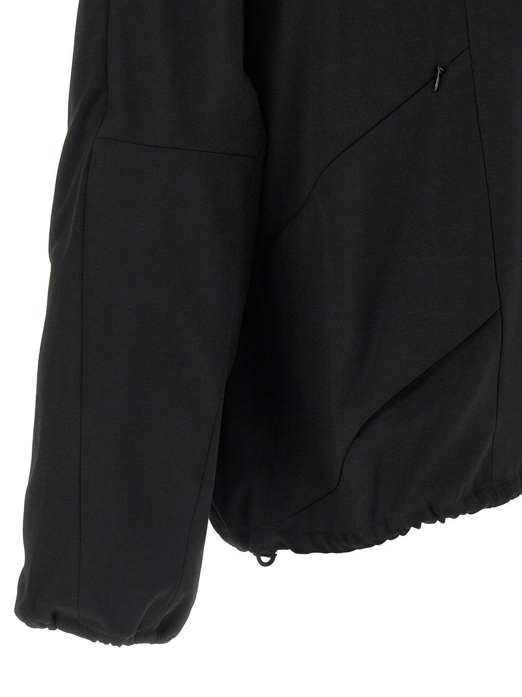Black Virgin Wool Full-Length Jacket