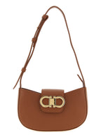 Brown Calfskin Shoulder Bag