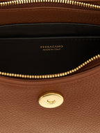 Brown Calfskin Shoulder Bag