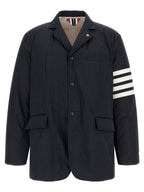 Blue Polyester Biker Jacket