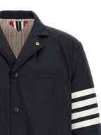 Blue Polyester Biker Jacket