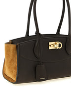 Brown Calfskin Shoulder Bag