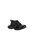 Black Polyurethane Chunky Sneakers