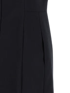 Blue Virgin Wool Midi Dress