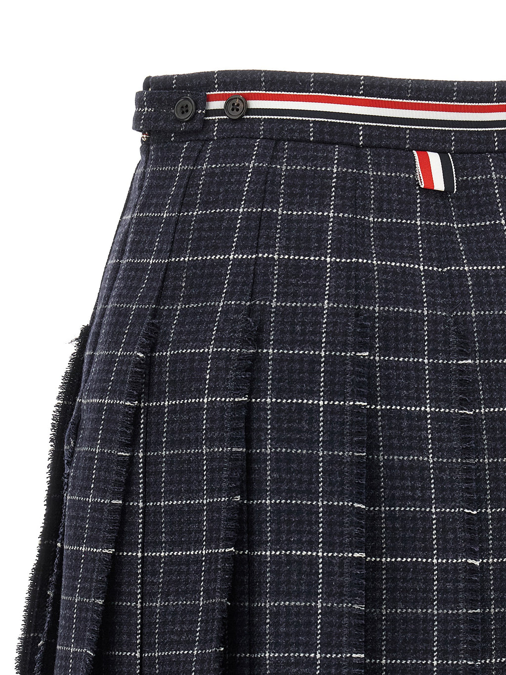 Blue Wool Long Skirt