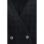 Black Cotton Full-Length Jacket