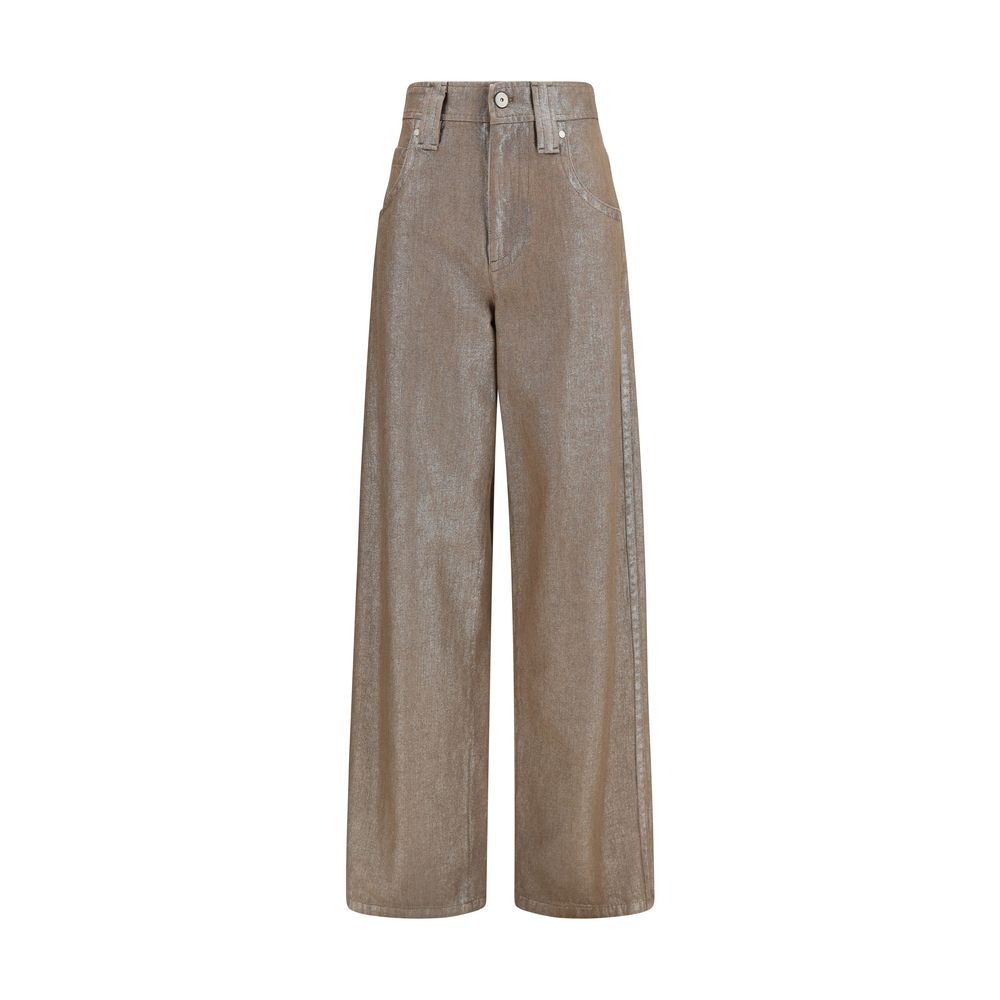 Beige Cotton Jeans Denim