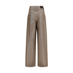 Beige Cotton Jeans Denim