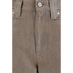 Beige Cotton Jeans Denim