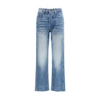 Blue Cotton Bootcut Jeans