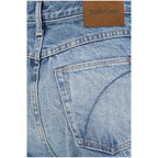 Blue Cotton Bootcut Jeans