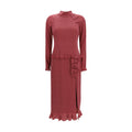 Bordeaux Silk Casual Dress