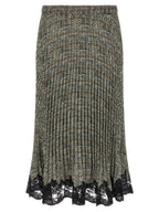 Multicolor Polyester Midi Skirt