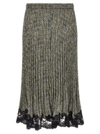 Multicolor Polyester Midi Skirt