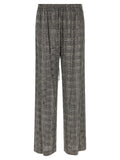 Gray Viscose Casual Pants