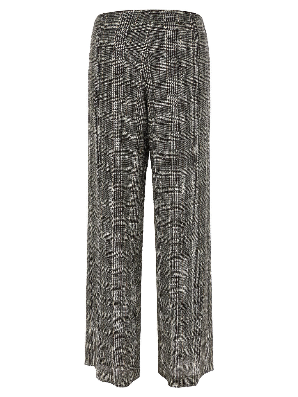 Gray Viscose Casual Pants