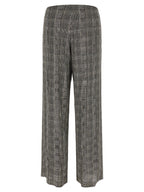Gray Viscose Casual Pants