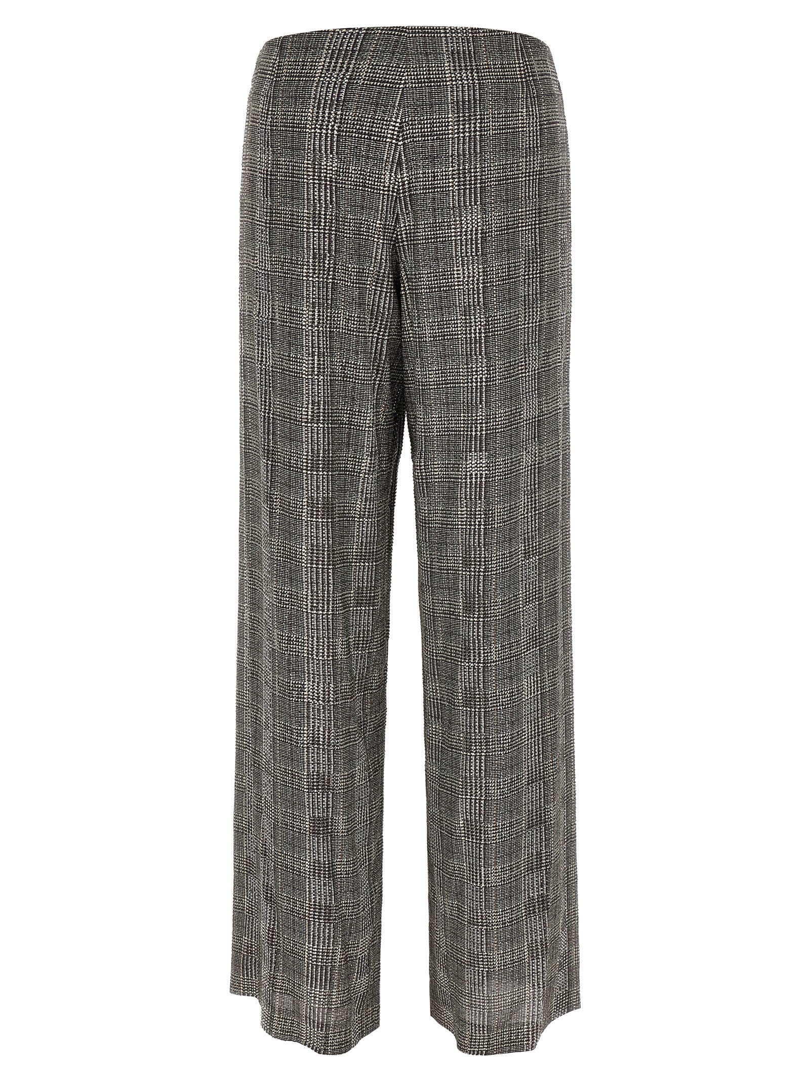 Gray Viscose Casual Pants