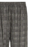 Gray Viscose Casual Pants