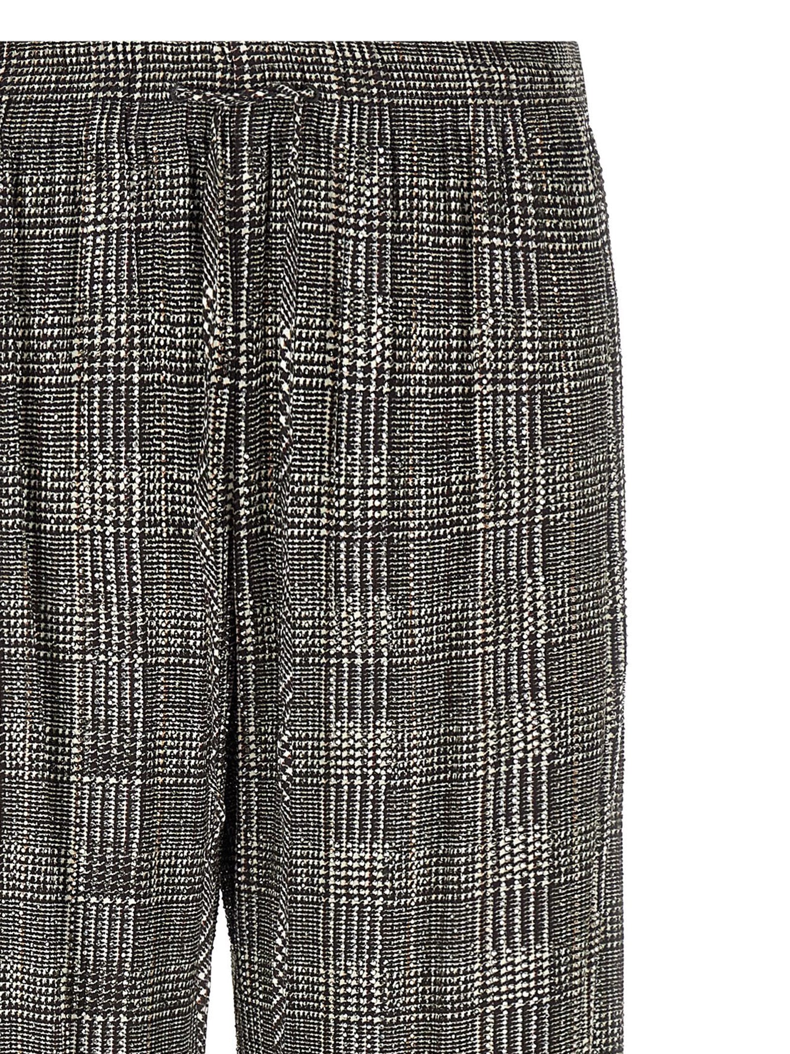 Gray Viscose Casual Pants