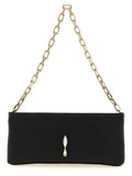 Black Elastane Clutch Bag
