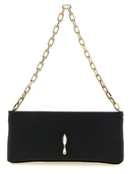 Black Elastane Clutch Bag