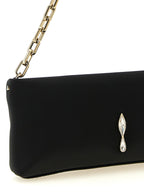 Black Elastane Clutch Bag