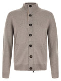 Beige Cashmere Cardigan