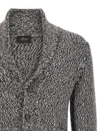 Bicolor Wool Cardigan