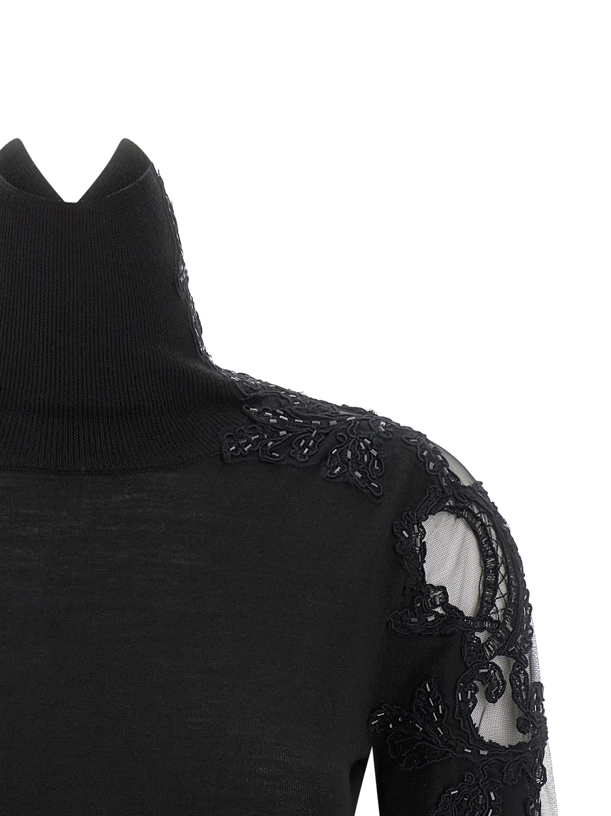 Black Virgin Wool Cardigan