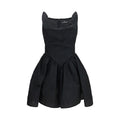 Black Cotton Casual Dress