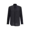 Black Silk Pattern Shirt