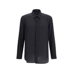 Black Silk Pattern Shirt