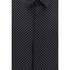 Black Silk Pattern Shirt