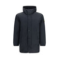 Black Polyester Full-Length Jacket