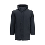 Black Polyester Full-Length Jacket