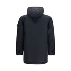 Black Polyester Full-Length Jacket