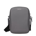 Gray Leather Crossbody Bag
