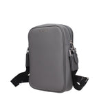 Gray Leather Crossbody Bag